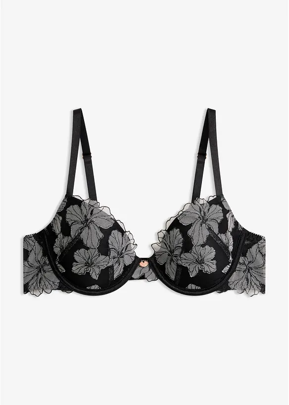 Reggiseno con coppe preformate e raffinati ricami, bonprix