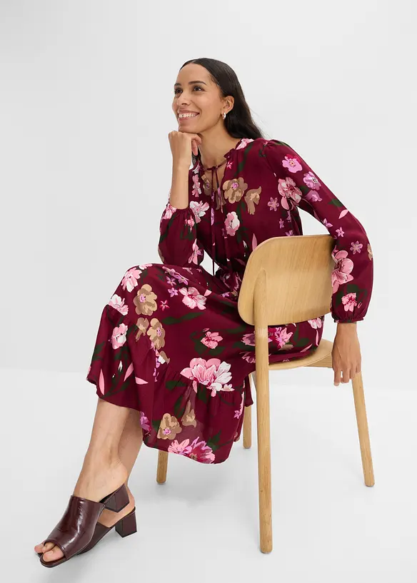 Abito midi in viscosa fluente, bonprix