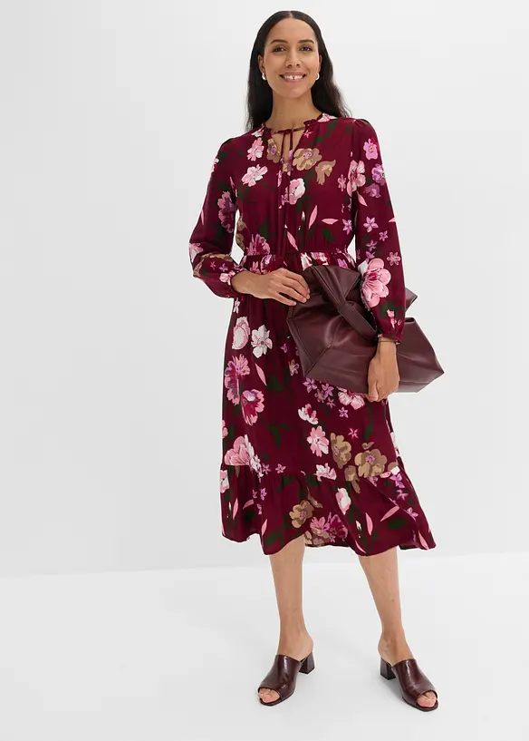 Abito midi in viscosa fluente, bonprix