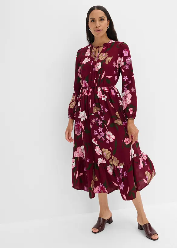 Abito midi in viscosa fluente, bonprix