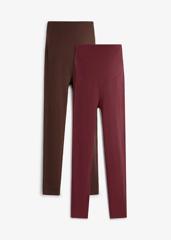 Leggings pr&eacute;maman in cotone biologico (pacco da 2), bonprix