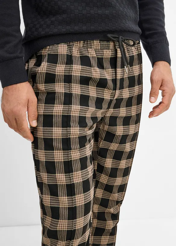 Pantaloni in simil lana con vita comoda, regular fit, bonprix