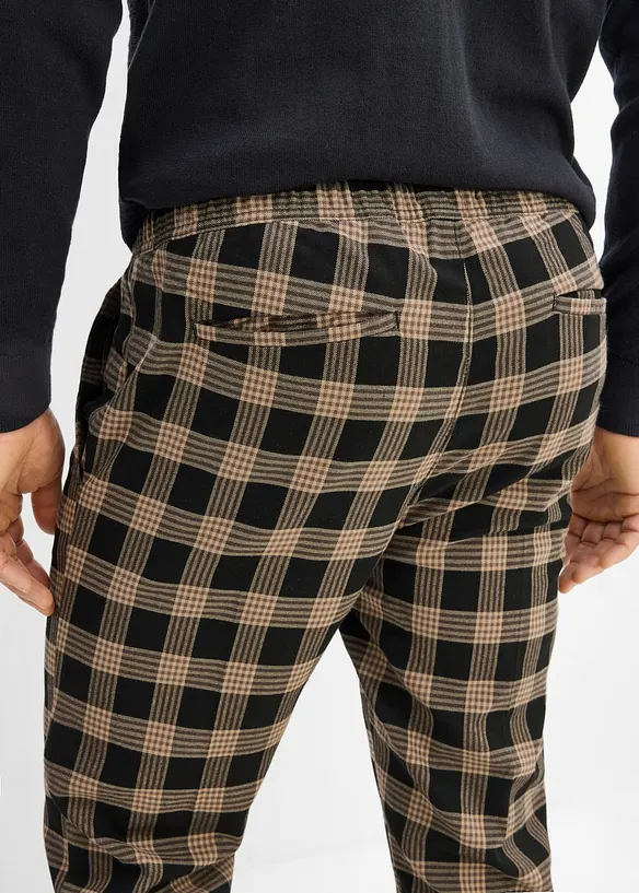 Pantaloni in simil lana con vita comoda, regular fit, bonprix