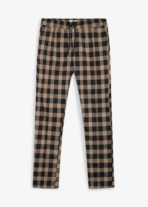 Pantaloni in simil lana con vita comoda, regular fit, bonprix