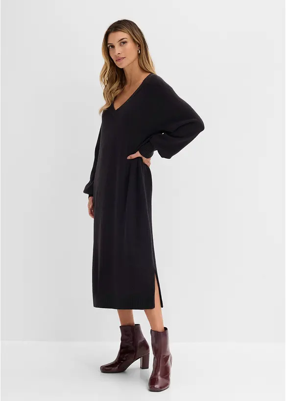 Abito midi oversize in maglia, bonprix