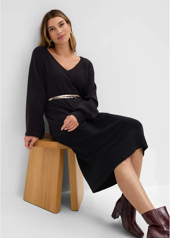 Abito midi oversize in maglia, bonprix