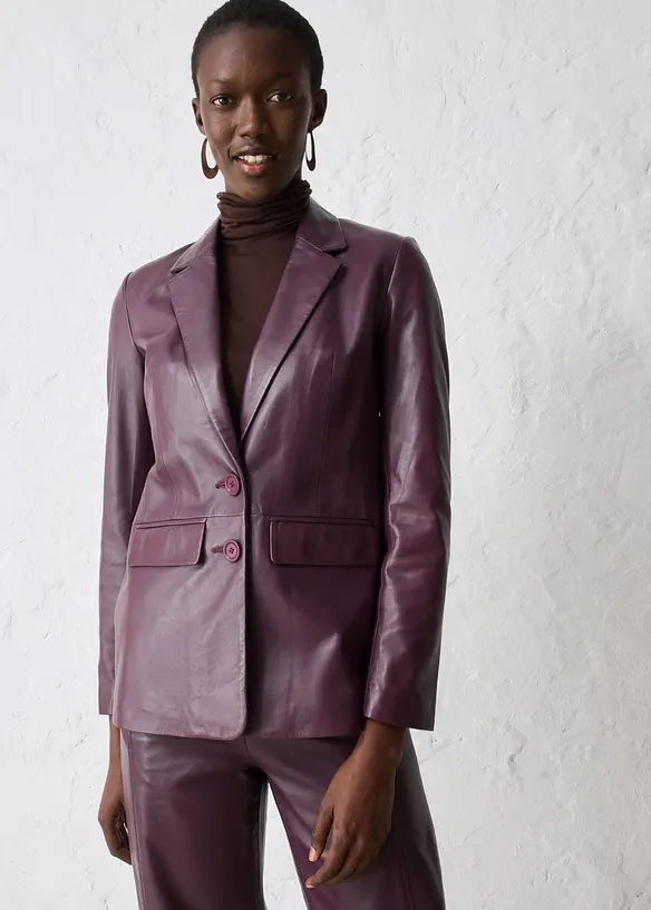 Blazer in nappa d'agnello, bonprix