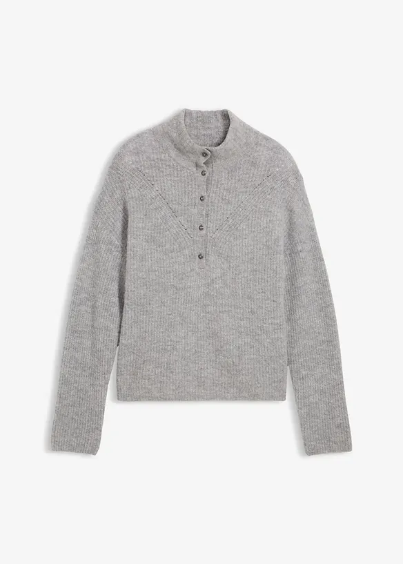 Maglione oversize in morbido misto lana e alpaca, bonprix