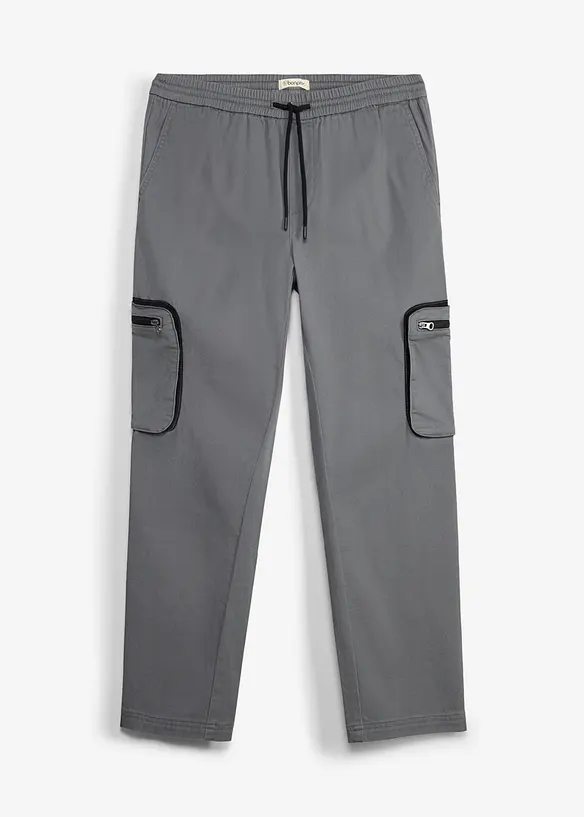 Pantaloni cargo regular fit con pratiche tasche e taglio dritto, bonprix