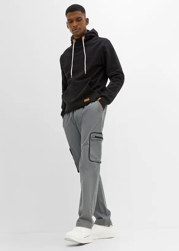 Pantaloni cargo regular fit con pratiche tasche e taglio dritto, bonprix