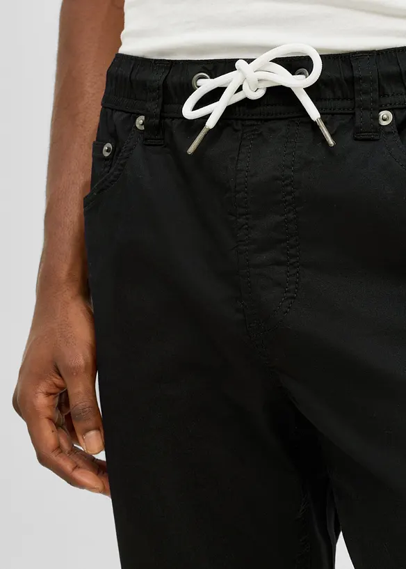 Pantaloni regular fit elasticizzati con elastico in vita, tapered, bonprix