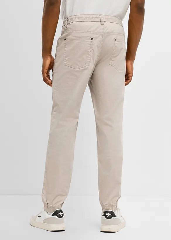 Pantaloni regular fit elasticizzati con elastico in vita, tapered, bonprix
