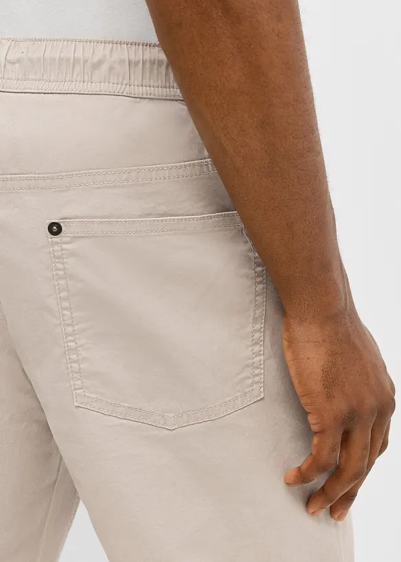 Pantaloni regular fit elasticizzati con elastico in vita, tapered, bonprix