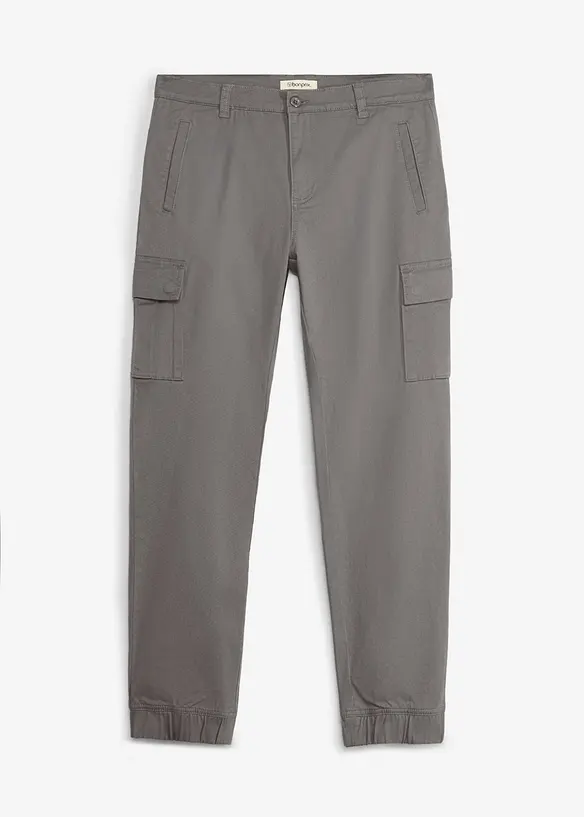 Pantaloni cargo elasticizzati regular fit a gamba affusolata, bonprix