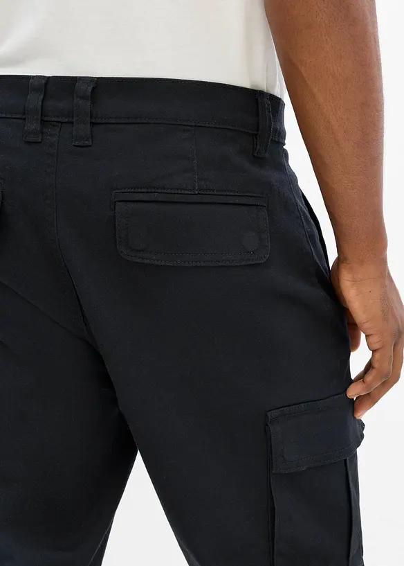 Pantaloni cargo elasticizzati regular fit a gamba affusolata, bonprix