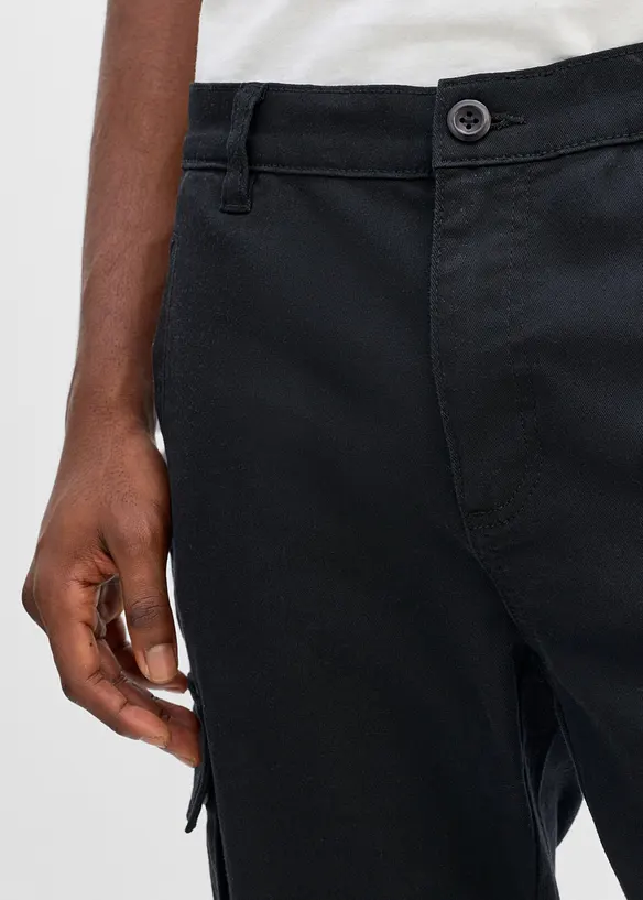 Pantaloni cargo elasticizzati regular fit a gamba affusolata, bonprix