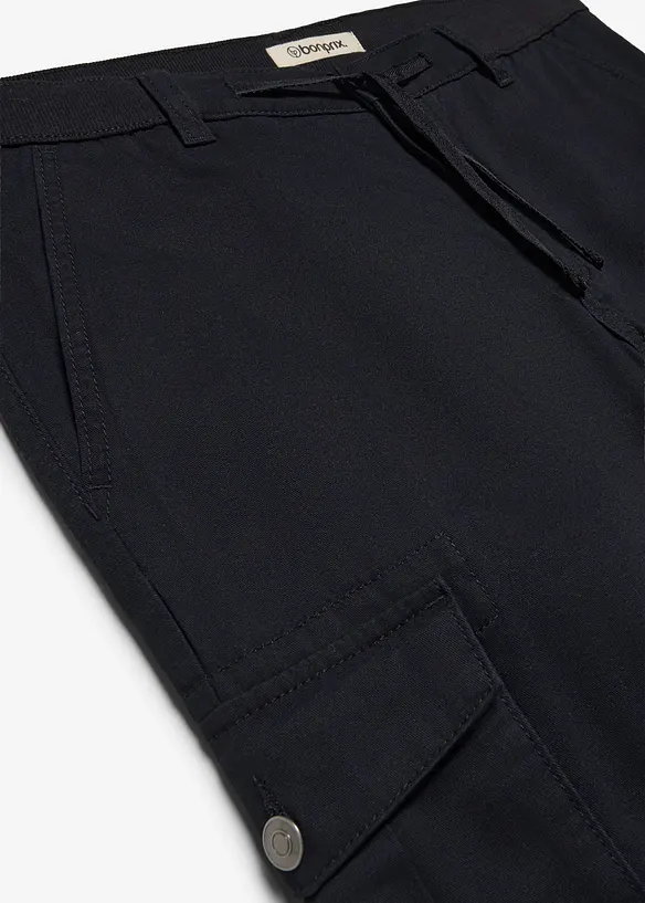 Pantaloni cargo regular fit in puro cotone, tapered, bonprix