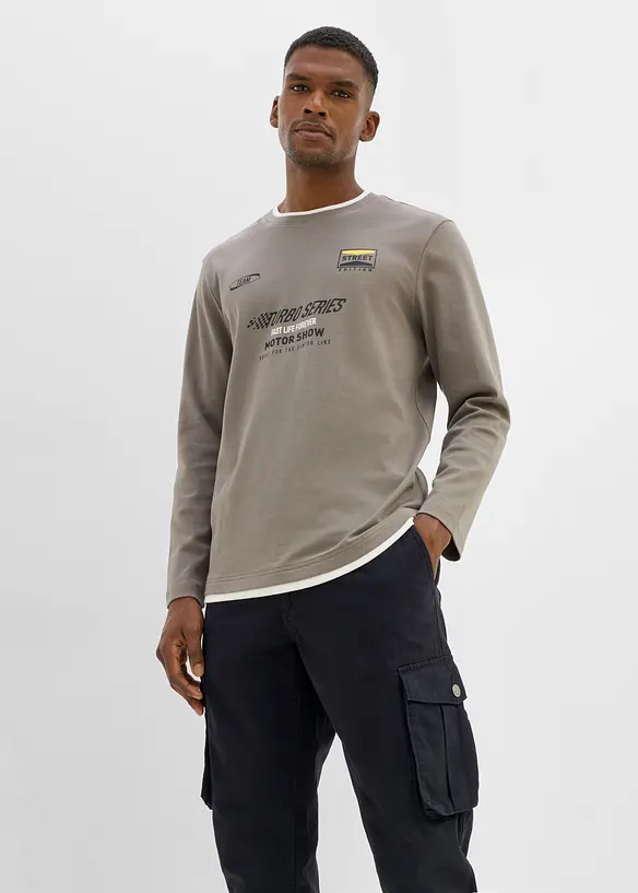 Pantaloni cargo regular fit in puro cotone, tapered, bonprix