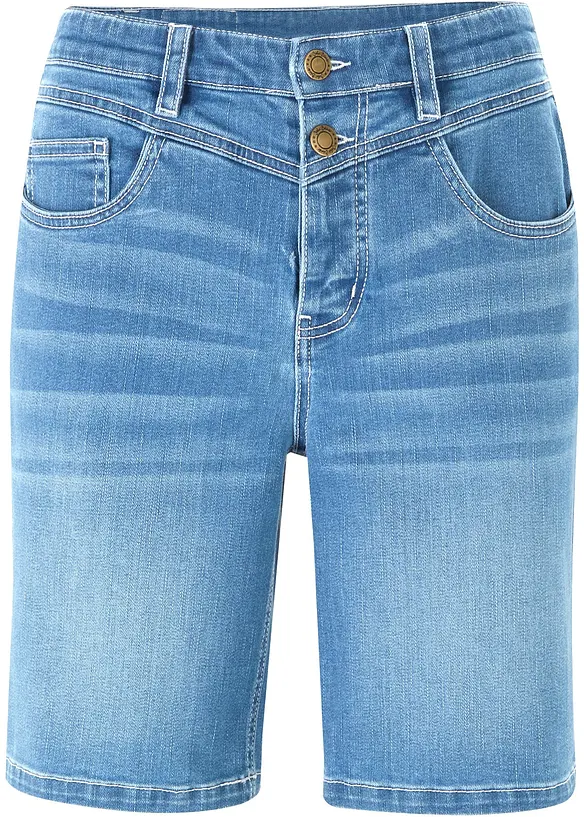 Bermuda in jeans elasticizzato, bonprix