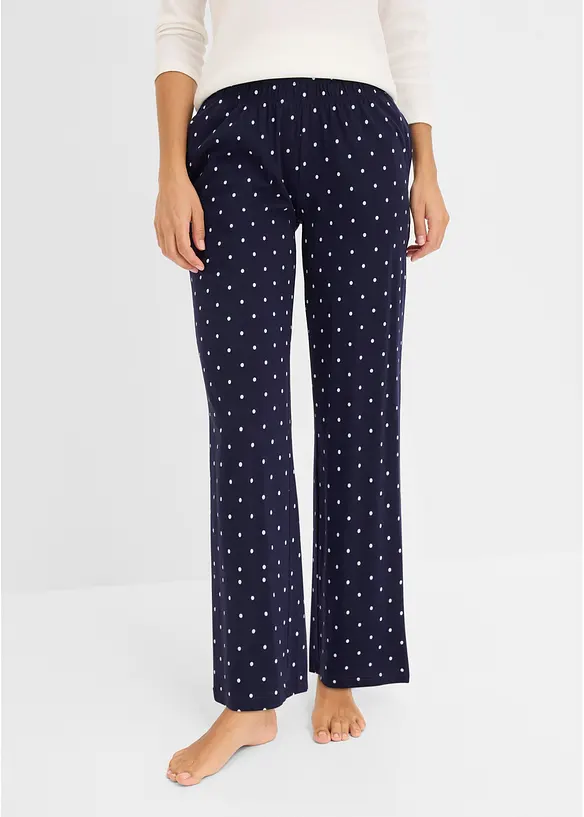 Pantaloni da pigiama lunghi in puro cotone (pacco da 2), bonprix
