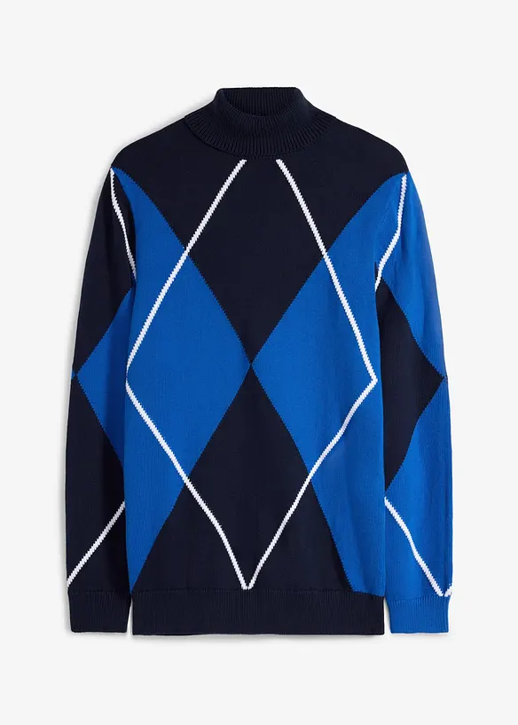 Maglione a collo alto in puro cotone, bonprix