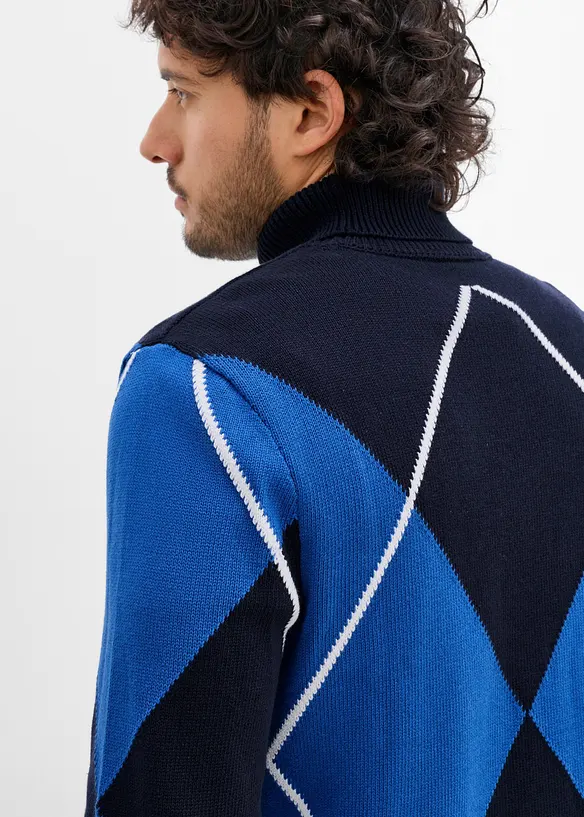 Maglione a collo alto in puro cotone, bonprix