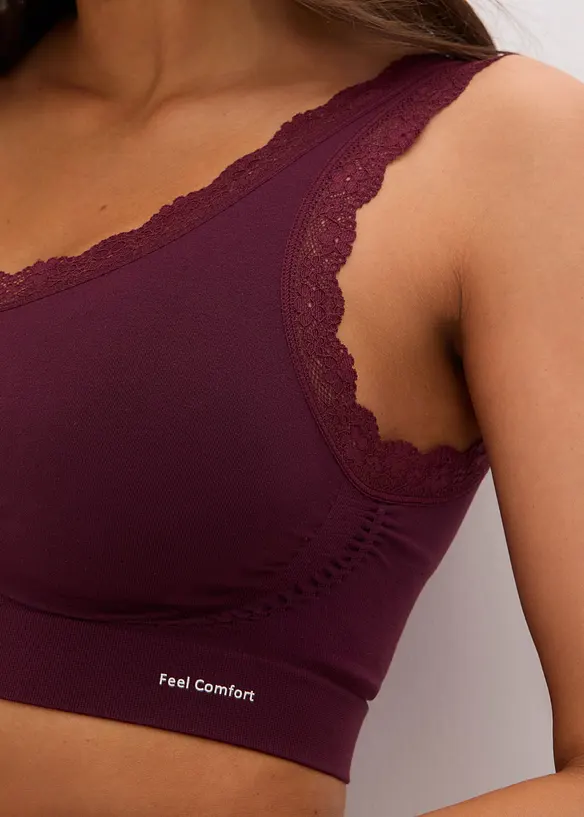 Reggiseno bustier  Feel Comfort senza cuciture  (pacco da 2), bonprix