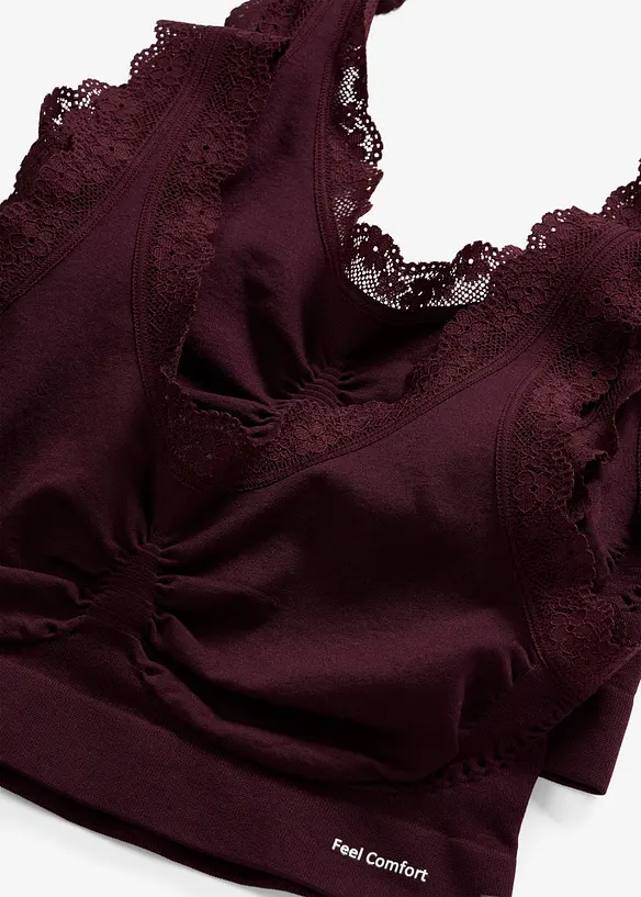 Reggiseno bustier  Feel Comfort senza cuciture  (pacco da 2), bonprix