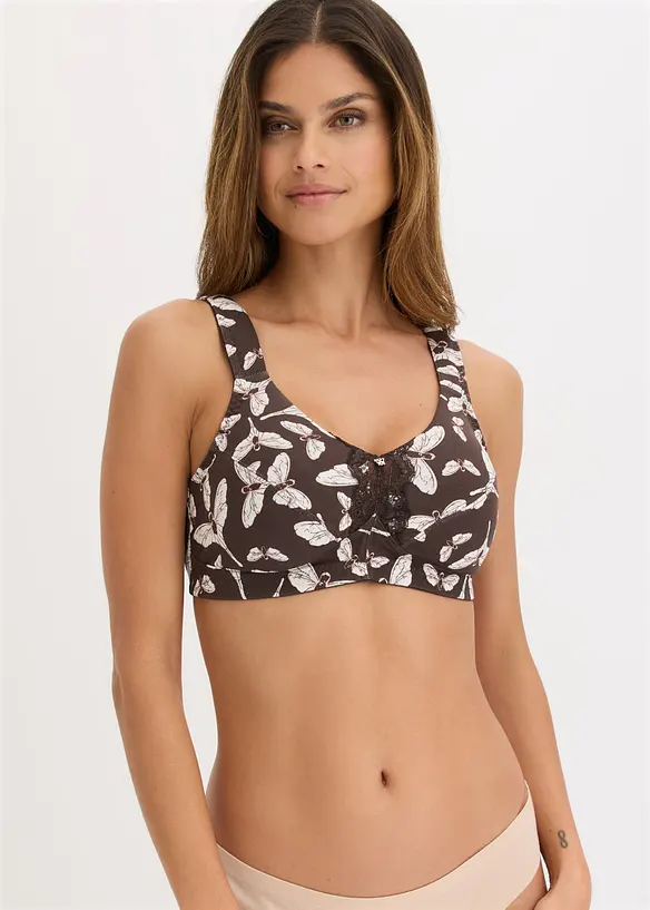 Reggiseno senza ferretto con cotone biologico (pacco da 3), bonprix