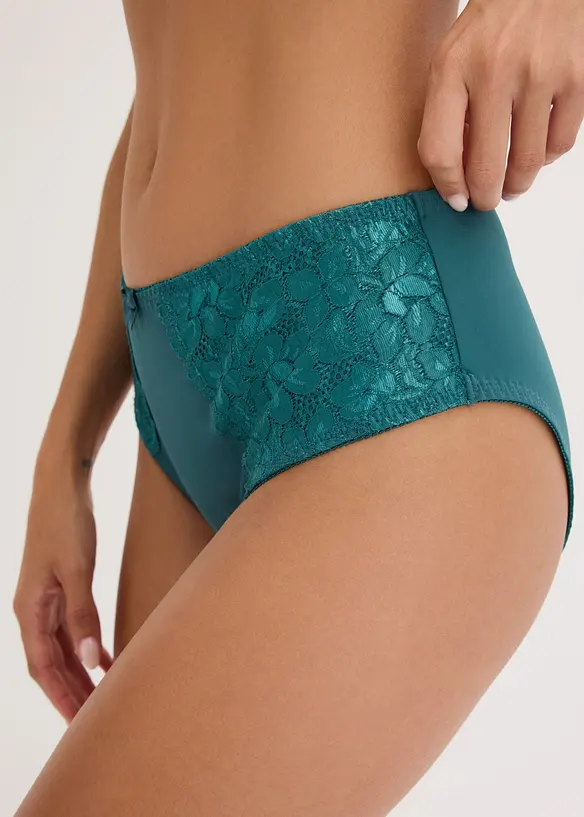 Slip alto con pizzo delicato (pacco da 2), bonprix