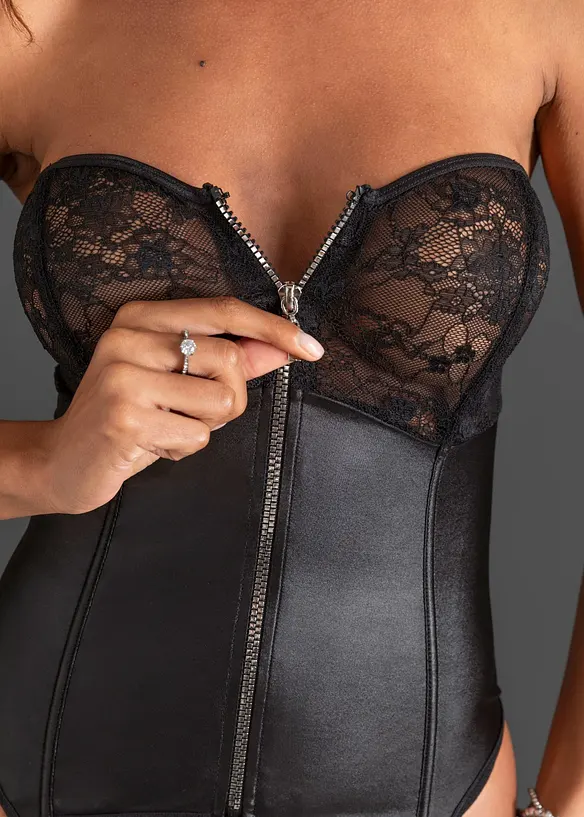 Corsetto con reggicalze e perizoma (set 2 pezzi), bonprix