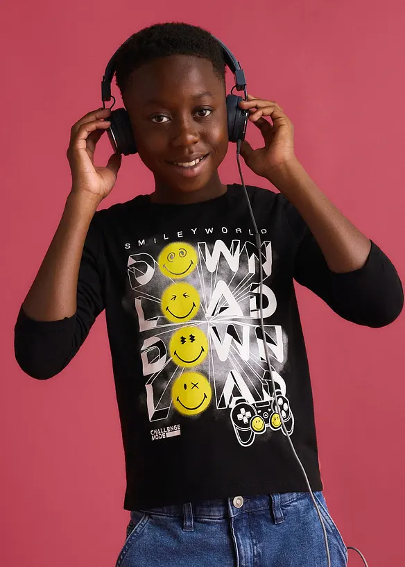 Maglia a maniche lunghe Smiley World in puro cotone, SmileyWorld