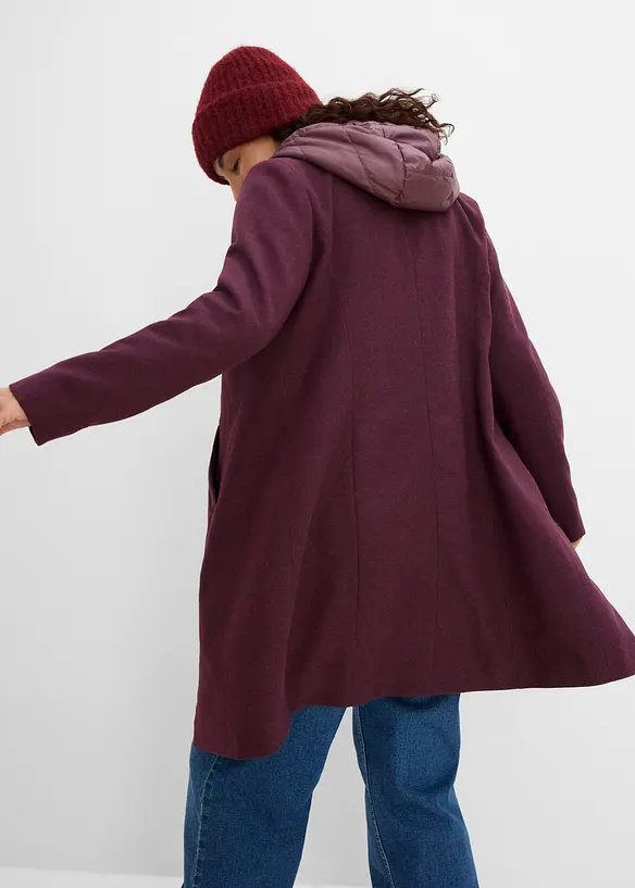 Cappotto corto in simil lana con effetto 2 in 1, bonprix