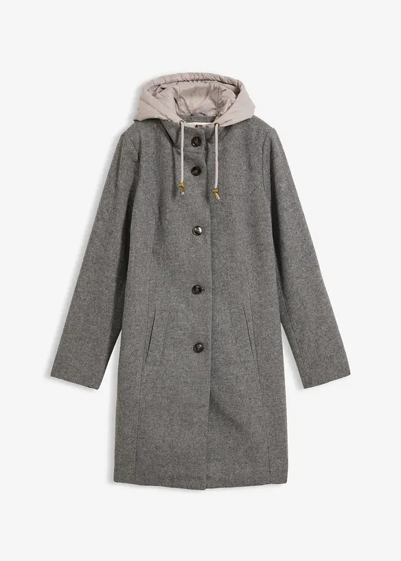 Cappotto corto in simil lana con effetto 2 in 1, bonprix