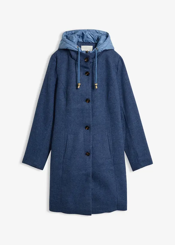 Cappotto corto in simil lana con effetto 2 in 1, bonprix
