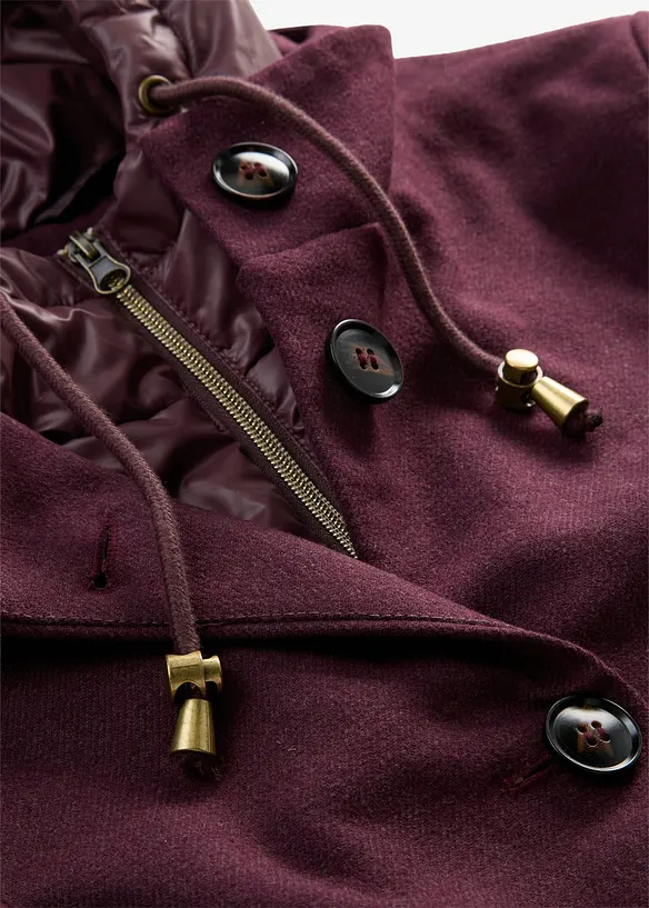 Cappotto corto in simil lana con effetto 2 in 1, bonprix