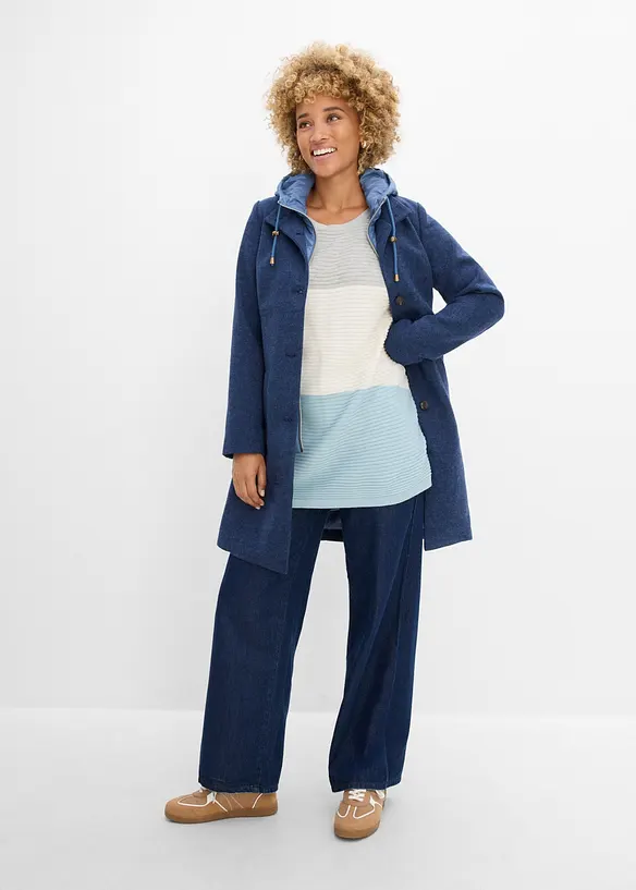 Cappotto corto in simil lana con effetto 2 in 1, bonprix