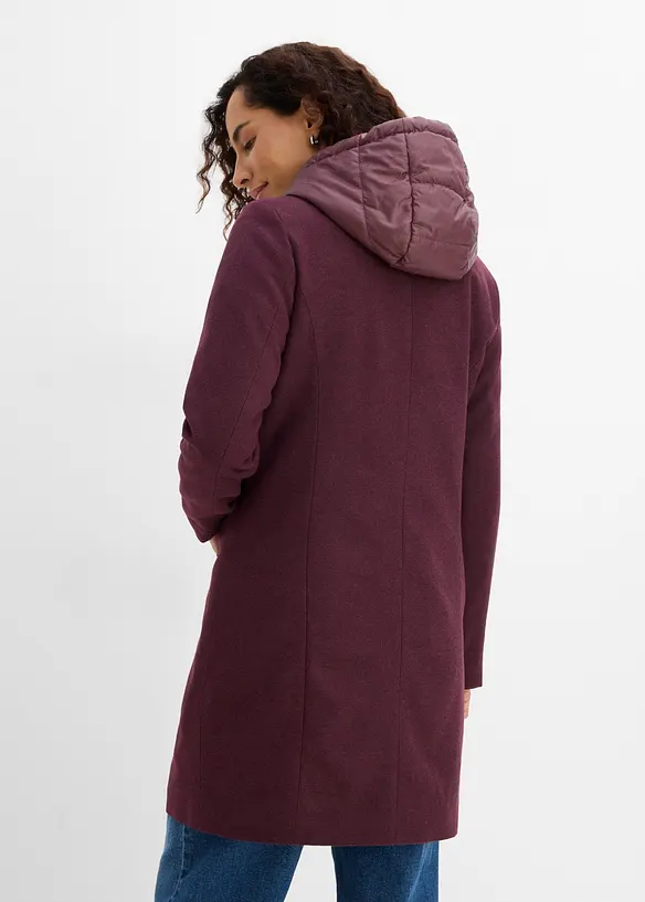 Cappotto corto in simil lana con effetto 2 in 1, bonprix