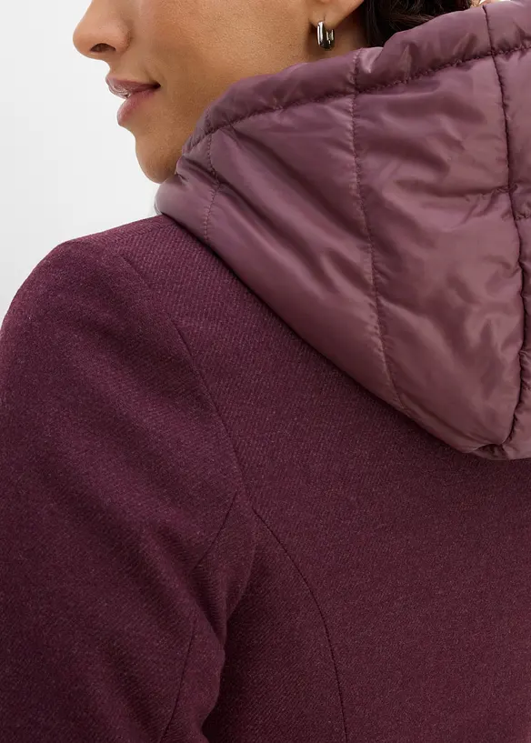 Cappotto corto in simil lana con effetto 2 in 1, bonprix