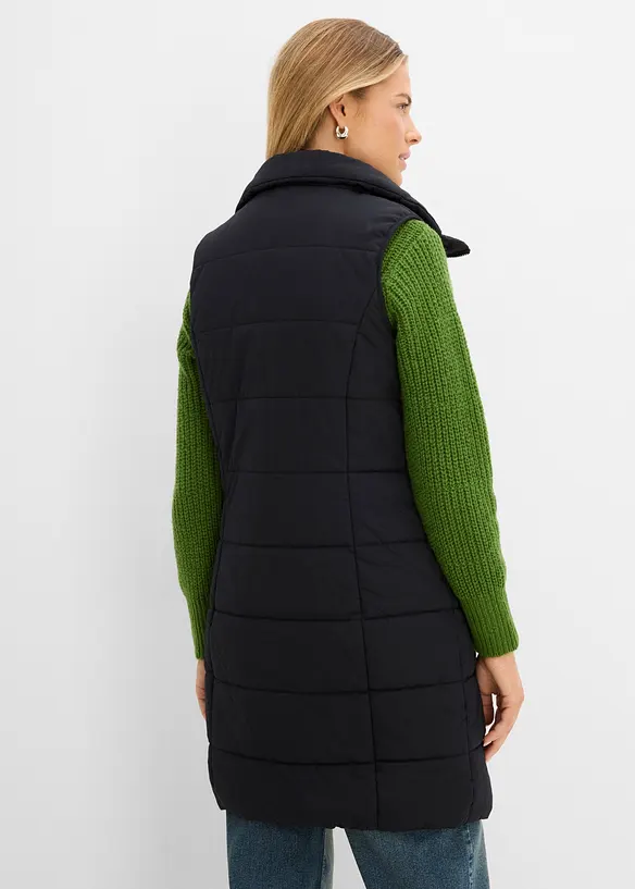 Gilet lungo a collo alto, bonprix