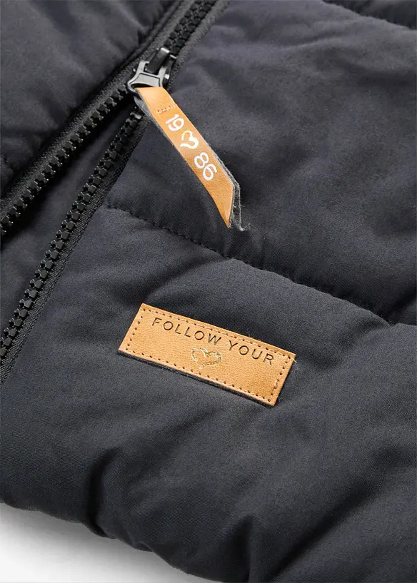 Gilet lungo a collo alto, bonprix
