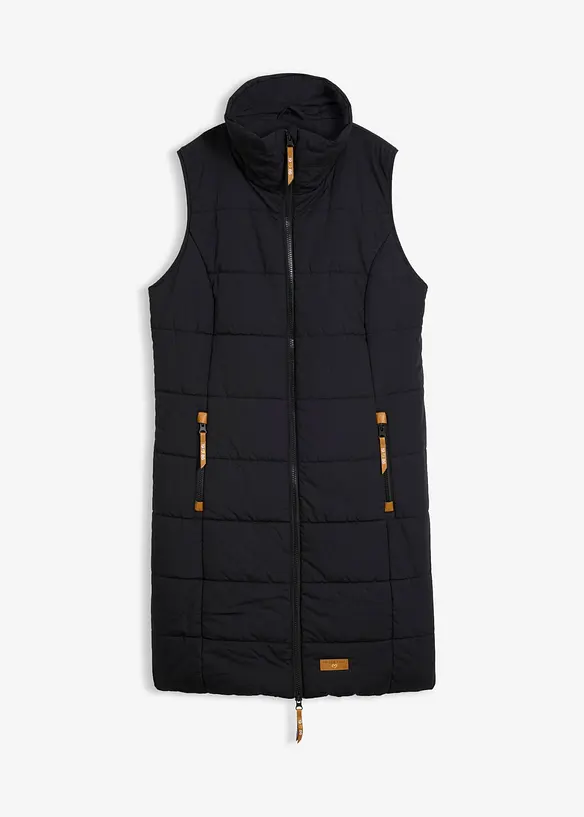 Gilet lungo a collo alto, bonprix