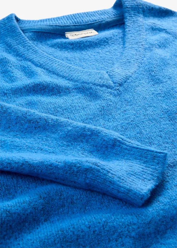 Maglione oversize con scollo a V, bonprix
