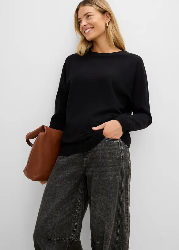 Maglione con maniche a pipistrello, bonprix