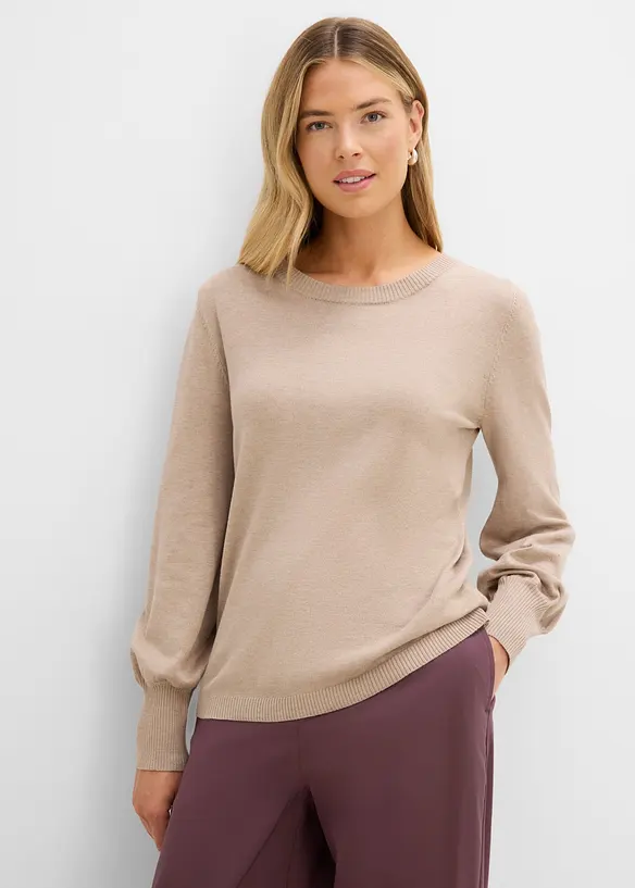 Maglione con maniche a palloncino, bonprix