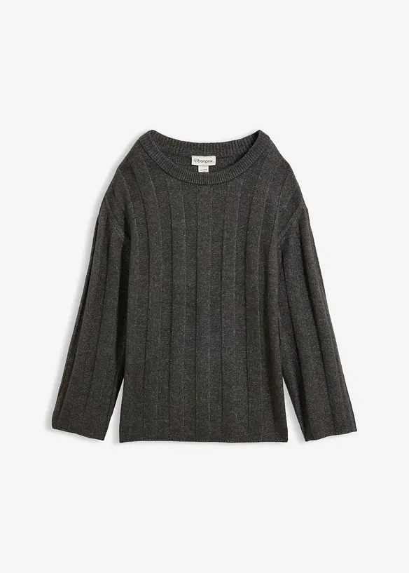 Maglione oversize a coste, bonprix
