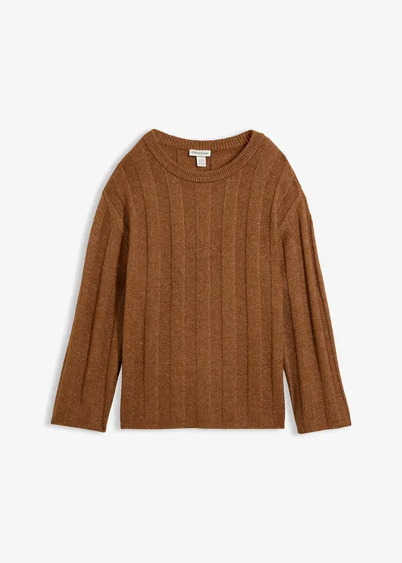 Maglione oversize a coste, bonprix