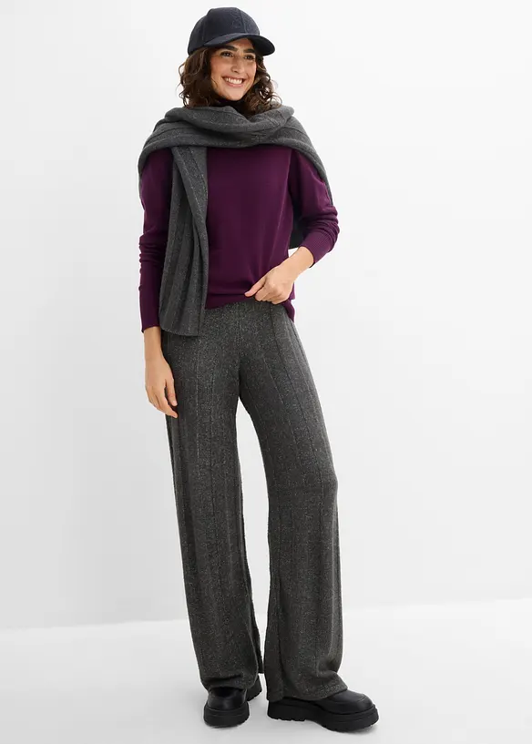 Pantaloni in maglia a coste, bonprix