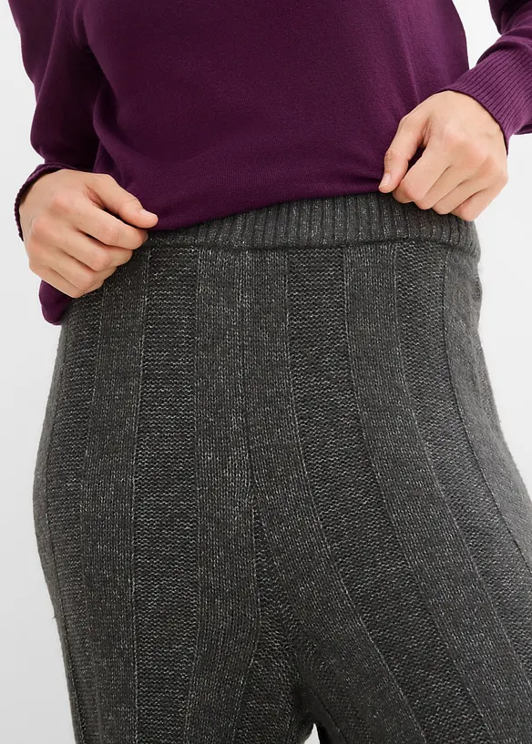 Pantaloni in maglia a coste, bonprix