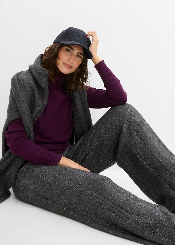 Pantaloni in maglia a coste, bonprix